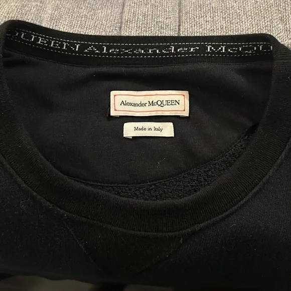 Alexander McQueen Black Jersey Graffiti Badge Sweatshirt